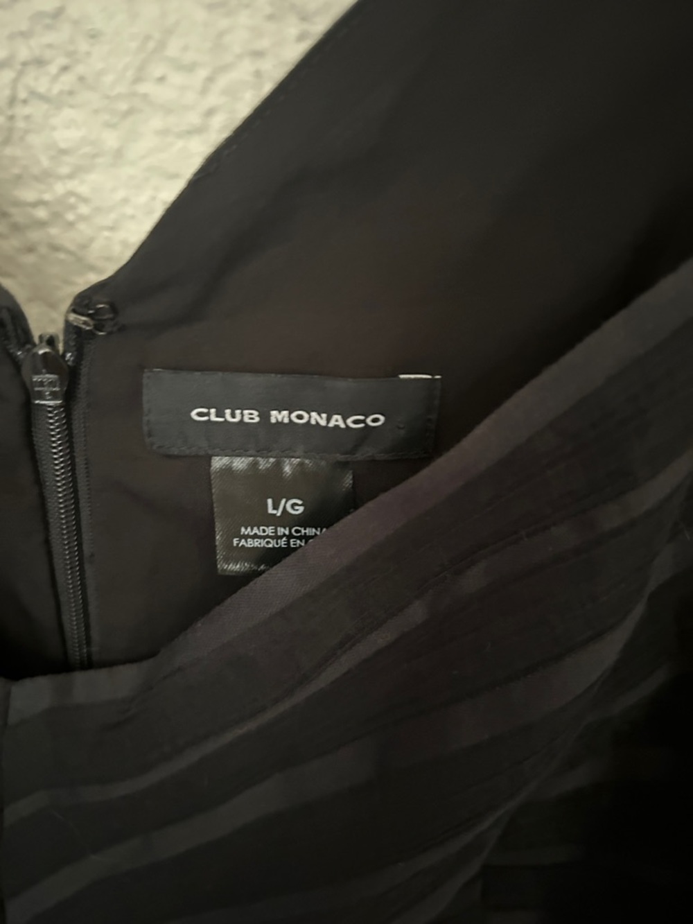 Club Monaco Black Pleated Striped Cami - Picture 2 of 3